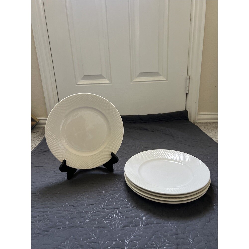 Denmark Tools for Cooks Amelia White Dinner Plate 10.5" Diameter 5pc Set Home
